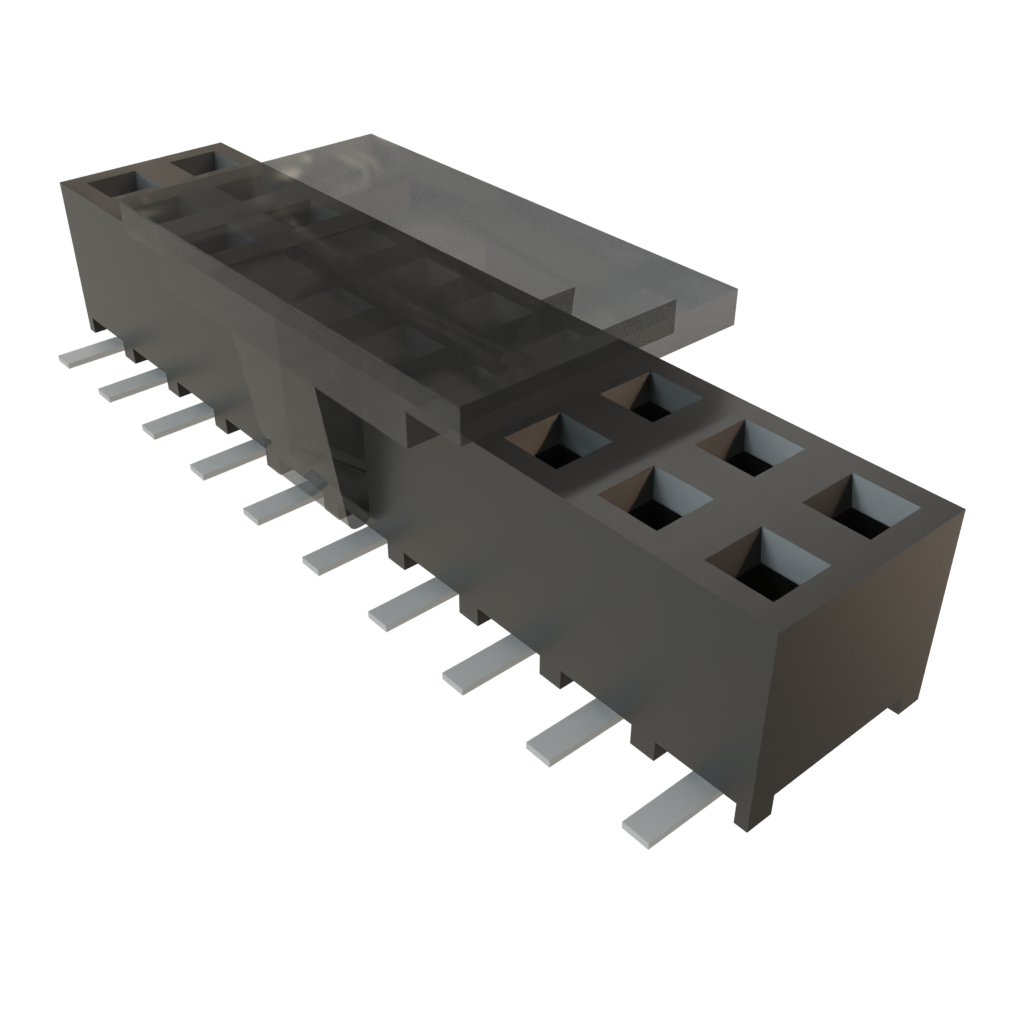 Samtec-SMM-110-02-S-D-P-TR Piastre connettori e prese PCB Conn Socket Strip SKT 20 POS 2mm Solder ST Top Entry SMD TIGER EYE™ T/R