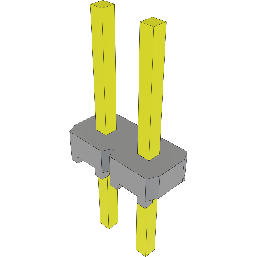 Samtec-MTLW-102-23-L-S-220 Steckverbinderleisten und Leiterplattenbuchsen Conn Unshrouded Header HDR 2 POS 2.54mm Solder ST Top Entry Thru-Hole Bulk