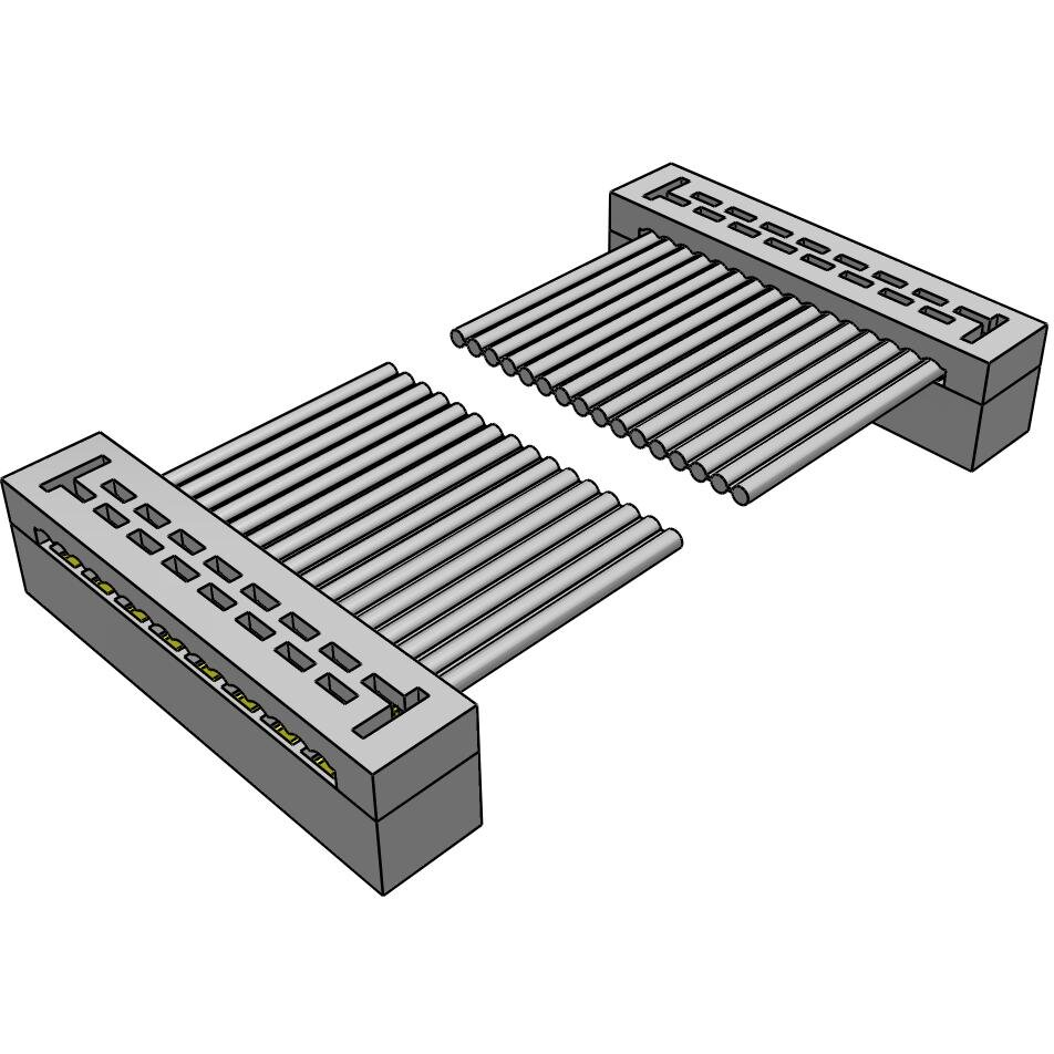 Samtec-TCSD-08-D-07.50-01-F-N Flachband Kabelbaugruppen Cable Assembly 0.19m 28AWG 1mm 16 to 16 POS IDC Connector to IDC Connector F-F TIGER EYE™ Bulk