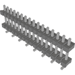 Conn Board Stacker HDR 16 POS 3.96mm Solder ST Top Entry SMD Tube