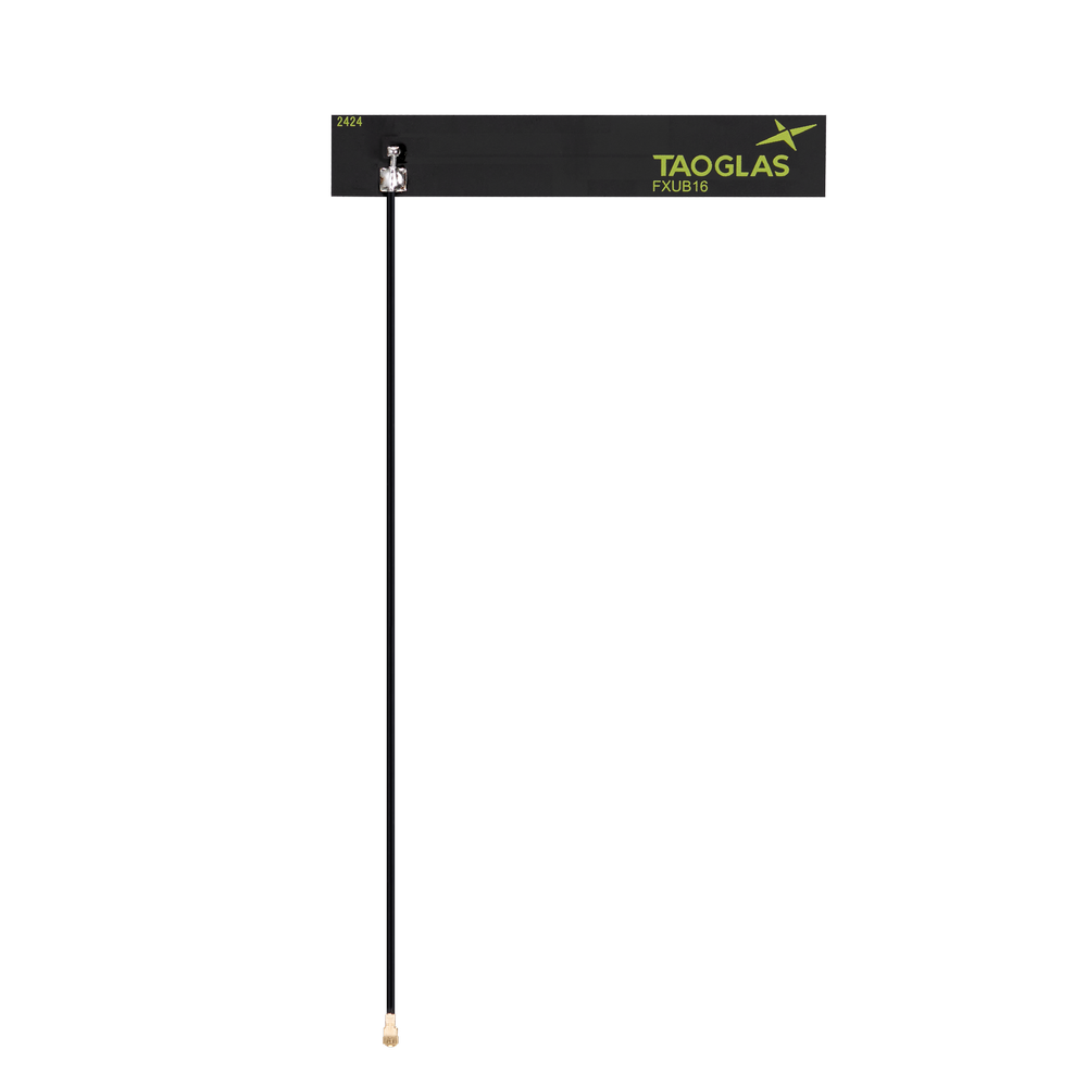 taoglas-FXUB16.07.0150AQ Antenne Wideband Cellular 90x15mm Flex PCB Antenna (617-6000MHz) with end feed Black 150mm 1.37 Cable and I-PEX MHF1