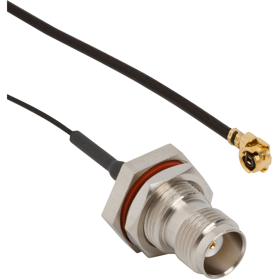 Amphenol RF-095-850-287-300 Cable Assembly Coaxial Cable Assembly 1.13mm Cable 0.3m TNC to AMC4 F-PL Bag