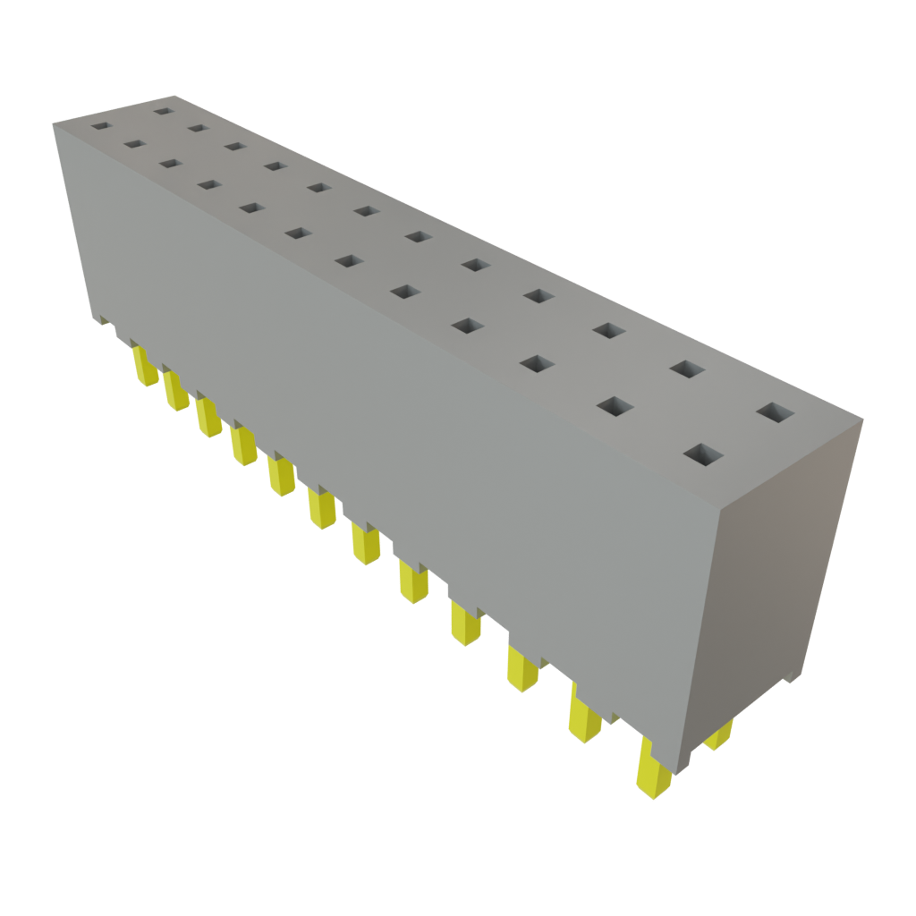 Samtec-SQT-112-01-L-D Steckverbinderleisten und Leiterplattenbuchsen Conn Socket Strip SKT 24 POS 2mm Solder ST Top Entry Thru-Hole Tube