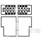TE Connectivity-583717-5 Connector Discrete Wire Housing Conn Housing RCP 34 POS 2.54mm Crimp ST Cable Mount Black Package