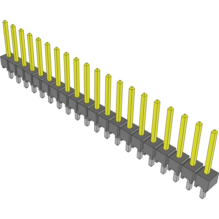 Samtec-HTSW-120-14-L-S Steckverbinderleisten und Leiterplattenbuchsen Conn Unshrouded Header HDR 20 POS 2.54mm Solder ST Top Entry Thru-Hole Bulk