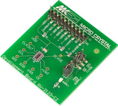 Micro Crystal AG-RV-2123-C2 ON BOARD 32.768K 20PPM TA QC Takt und Timing Entwicklung Boards und Kits RV-2123-C2 Real Time Clock Development Board