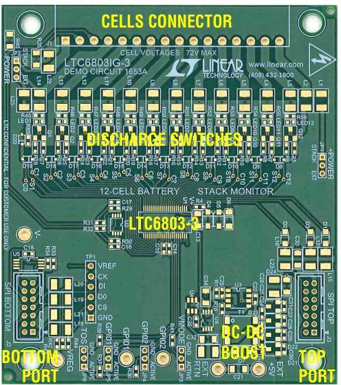 Analog Devices-DC1653A Energiemanagement, Entwicklungsplatinen und -kits LTC6803-3 Battery Management 60V Output Demonstration Circuit