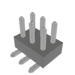 Conn Unshrouded Header HDR 6 POS 2mm Solder ST Top Entry SMD T/R