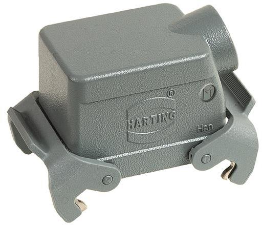 HARTING-19200321531 Schrumpfbalgenadapter Hood 90° 32A Shell Size Powder Die Cast Aluminum Double Lock Han®