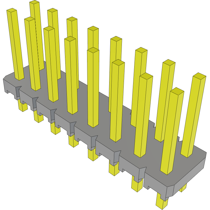 Samtec-MTLW-108-07-L-D-280 Steckverbinderleisten und Leiterplattenbuchsen Conn Unshrouded Header HDR 16 POS 2.54mm Solder ST Top Entry Thru-Hole Bulk
