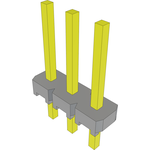 Conn Unshrouded Header HDR 3 POS 2.54mm Solder ST Top Entry Thru-Hole Bulk