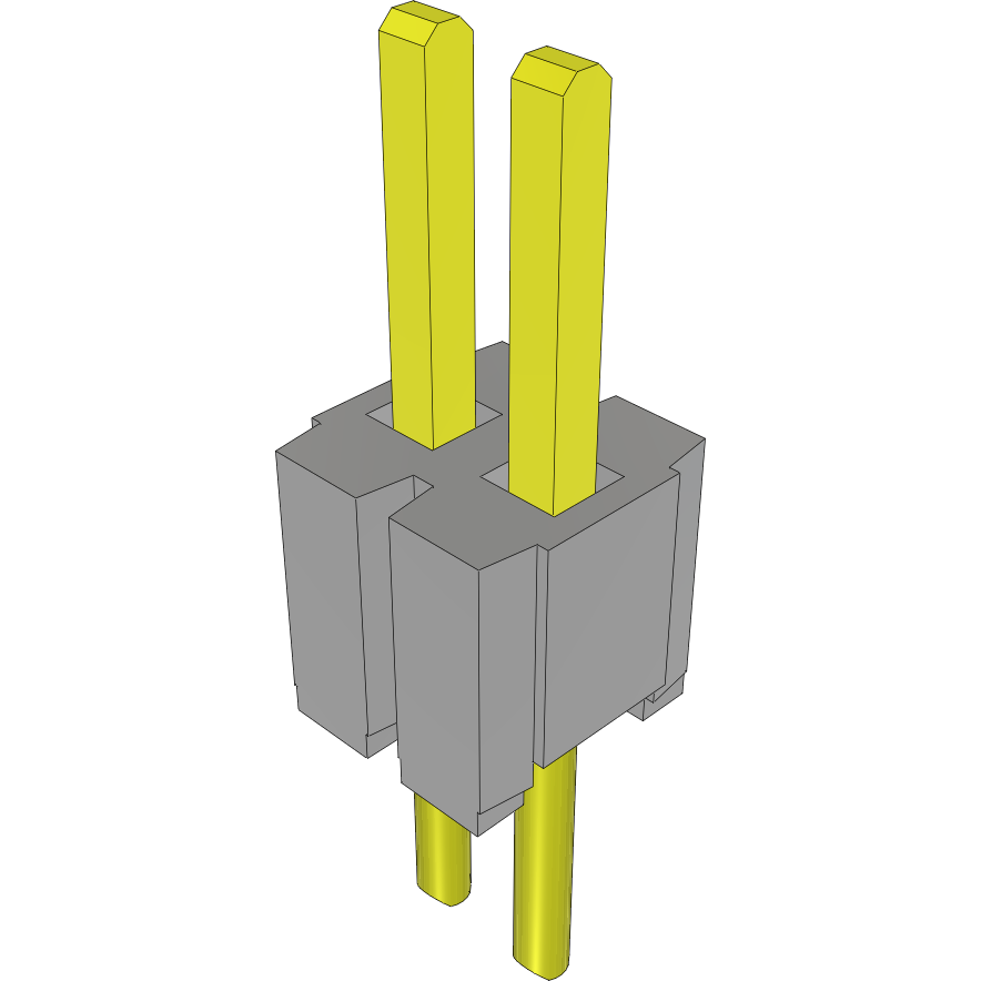 Samtec-MTMS-102-25-L-S-125 Steckverbinderleisten und Leiterplattenbuchsen Conn Unshrouded Header HDR 2 POS 1.27mm Solder ST Top Entry Thru-Hole FLEX STACK Bulk