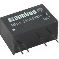 Aimtec-AM1D-0524SH60Z DC/DC-Wandler und Spannungsreglermodul Module DC-DC 5VIN 1-OUT 24V 0.04A 1W 4-Pin SIP Bulk