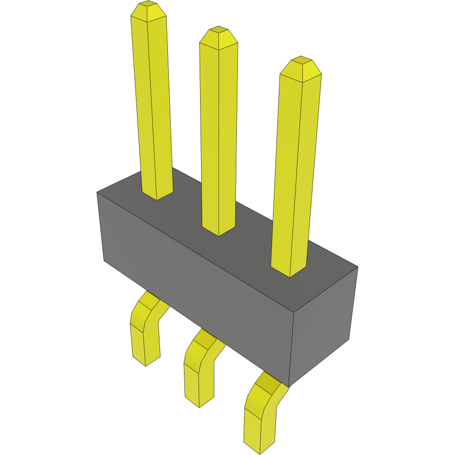Samtec-MMT-103-02-L-SH Piastre connettori e prese PCB Conn Unshrouded Header HDR 3 POS 2mm Solder RA Side Entry SMD T/R