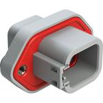 Conn Housing RCP 6 POS Crimp ST Panel Mount Gray