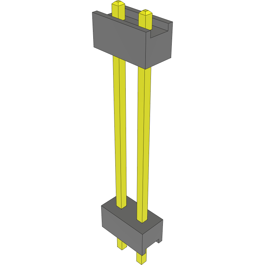 Samtec-DW-02-11-T-S-790 Steckverbinderleisten und Leiterplattenbuchsen Conn Board Stacker HDR 2 POS 2.54mm Solder ST Top Entry Thru-Hole Bulk
