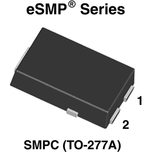 Vishay-SMPC17A-M3/86A Überspannungsbegrenzer (TVS) Diode TVS Single Dual Cathode Uni-Dir 17V 1.5KW 3-Pin(2+Tab) SMPC T/R