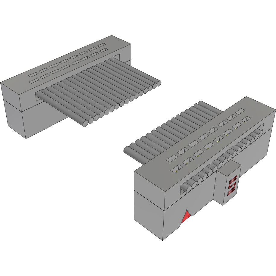 Samtec-FFSD-08-D-03.95-01-N-RN1 Flachband Kabelbaugruppen Cable Assembly 0.1m 30AWG 1.27mm 16 to 16 POS IDC Connector to IDC Connector F-F TIGER EYE™ Bulk