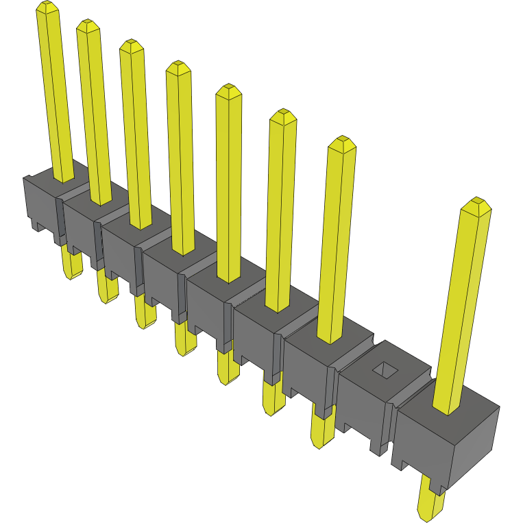 Samtec-TSW-109-14-G-S-002 Steckverbinderleisten und Leiterplattenbuchsen Conn Unshrouded Header HDR 9 POS 2.54mm Solder ST Top Entry Thru-Hole Bulk