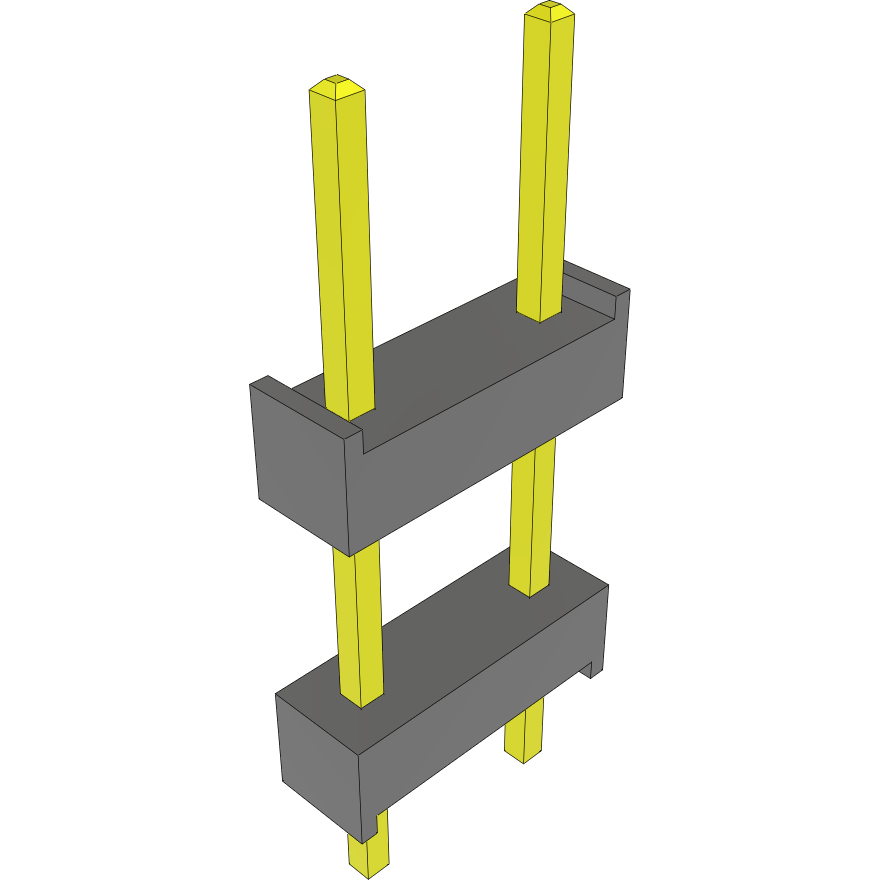 Samtec-DW-01-09-G-Q-395 Embases de raccordement et réceptacles PCB Conn Board Stacker HDR 2 POS Solder ST Top Entry Thru-Hole Bulk