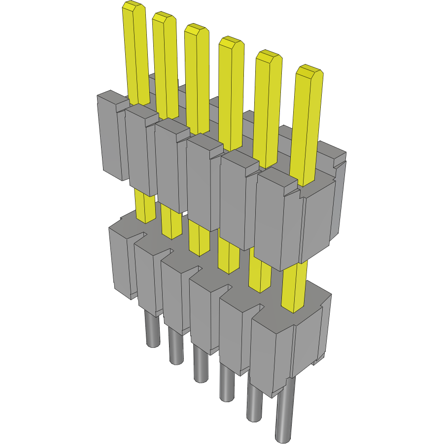 Samtec-DWM-06-53-S-S-285 Steckverbinderleisten und Leiterplattenbuchsen Conn Board Stacker HDR 6 POS 1.27mm Solder ST Thru-Hole Layer