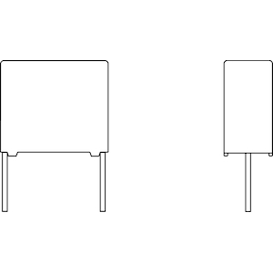 Vishay-BFC233820333 Capacitor Film Cap Film Suppression X2 0.033uF 630VDC/310VAC PP 20% (10 X 4 X 9mm) Radial Plastic Rectangular Can 7.5mm 110°C Loose