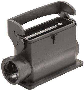 HARTING-19430240251 抽缩起动适配器 Surface Mount Housing 90° 24/B Shell Size Glass Fibre Reinforced Polyamide Self Lock