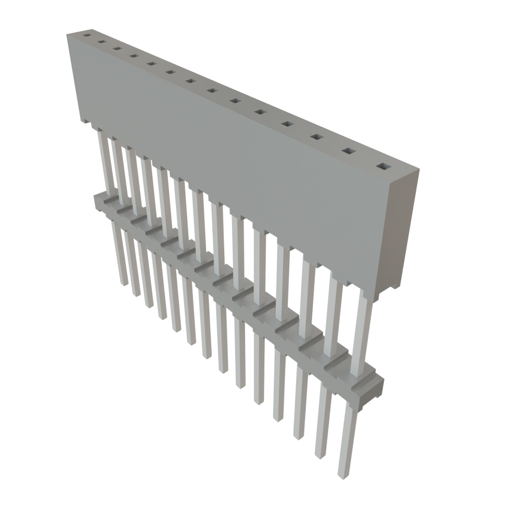 Samtec-ESQT-114-02-F-S-550 Steckverbinderleisten und Leiterplattenbuchsen Conn Elevated Socket SKT 14 POS 2mm Solder ST Top Entry Thru-Hole Layer