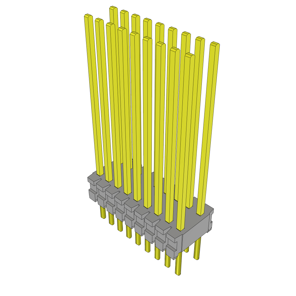 Samtec-TMS-109-60-G-D Steckverbinderleisten und Leiterplattenbuchsen Conn Unshrouded Header HDR 18 POS 1.27mm Solder ST Top Entry Thru-Hole Tube