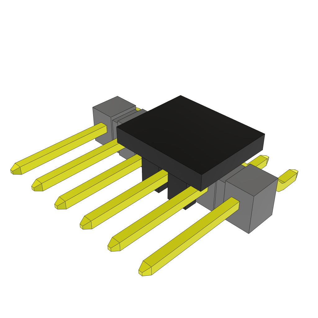 Samtec-TSM-106-02-L-SH-P-TR Steckverbinderleisten und Leiterplattenbuchsen Conn Unshrouded Header HDR 6 POS 2.54mm Solder RA Side Entry SMD T/R
