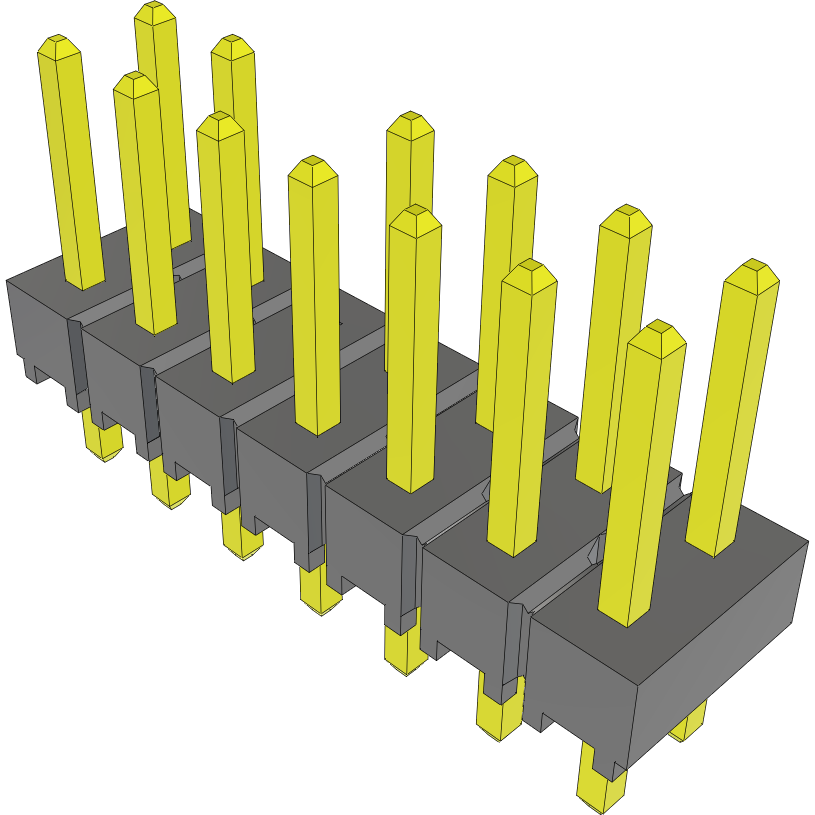 Samtec-TSW-107-07-F-D-006 Steckverbinderleisten und Leiterplattenbuchsen Conn Unshrouded Header HDR 14 POS 2.54mm Solder ST Top Entry Thru-Hole Bulk