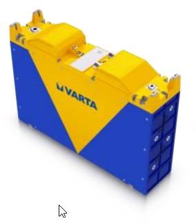 VARTA Microbattery-56654 799 097 Batterien Lithium Battery Rectangular 51.8V 29Ah Rechargeable