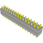 Conn Board Stacker HDR 32 POS 2mm Solder ST Top Entry Thru-Hole Bulk