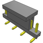 Conn Unshrouded Header HDR 8 POS 2mm Solder ST Top Entry SMD Tube