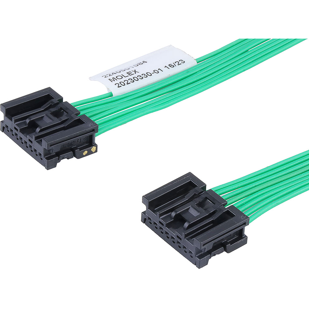 Molex-2240501083 Andere Kabelbaugruppen Cable Assembly OTS Cable 0.3m 24AWG Mini50 Connector to Mini50 Connector 8 to 8 POS F-F Crimp/Compression Bag