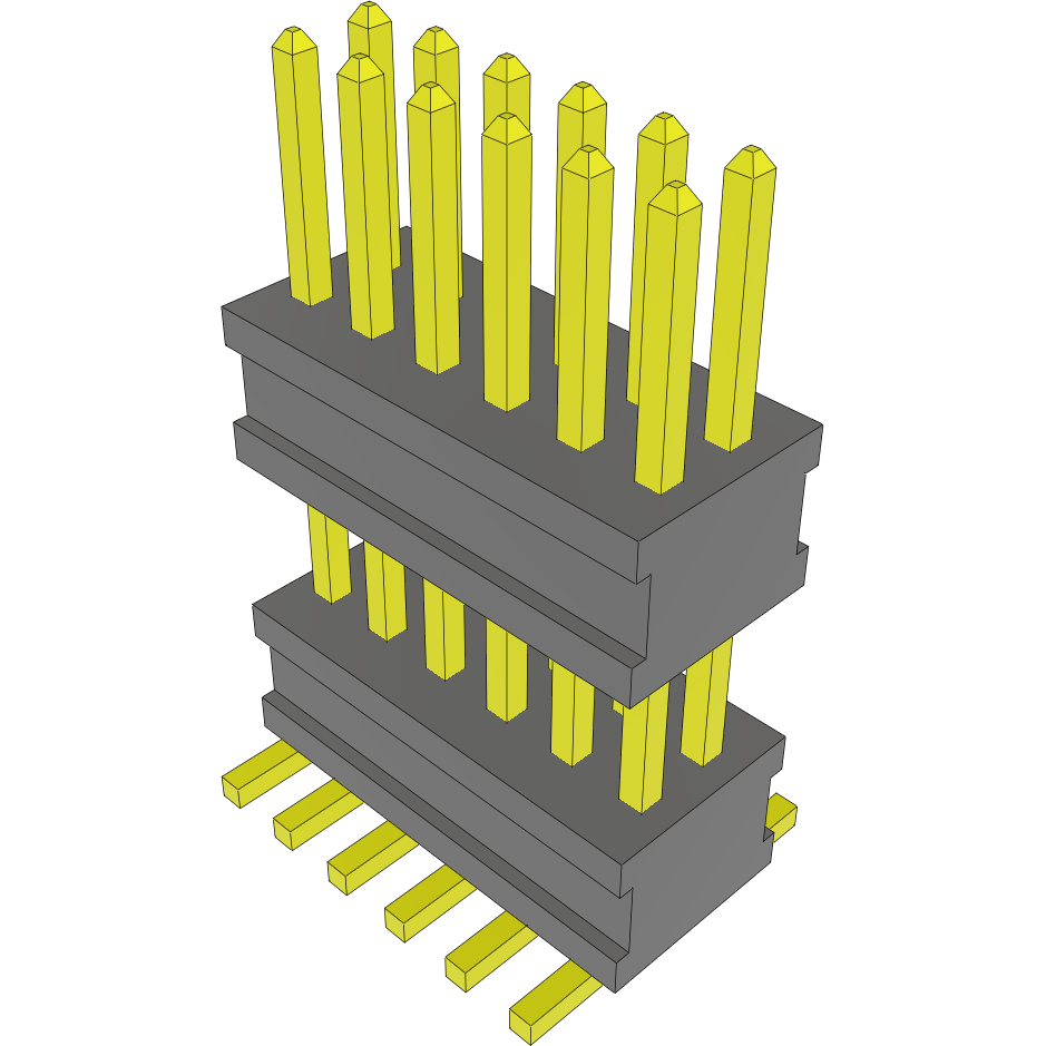 Samtec-FW-06-05-G-D-320-150 Steckverbinderleisten und Leiterplattenbuchsen Conn Board Stacker HDR 12 POS 1.27mm Solder ST Top Entry SMD FLEX STACK™ Tube