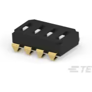 TE Connectivity-EDS04SNRNTU04Q DIP-Schalter Switch DIP OFF ON SPST 4 Recessed Slide 0.025A 24VDC J-Lead 2000Cycles 2.54mm SMD Tube