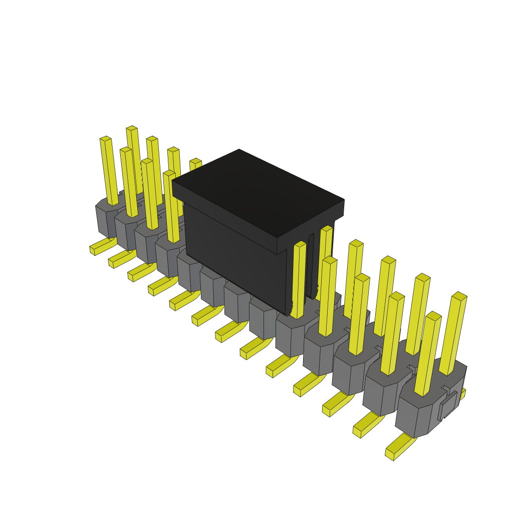 Samtec-TSM-113-01-G-DV-P Connector Headers and PCB Receptacles Conn Unshrouded Header HDR 26 POS 2.54mm Solder ST Top Entry SMD Tube