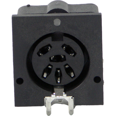 Switchcraft-61PC6F Conector circular Conn Circular DIN SKT 6 POS Solder RA Thru-Hole 6 Terminal 1 Port