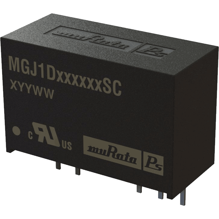 Murata Manufacturing-MGJ1D152005SC Convertidor de CC a CC y módulo del regulador de conmutación Module DC-DC 15VIN 2-OUT 20V/-5V 0.04A/0.04A 1W 5-Pin SIP Tube