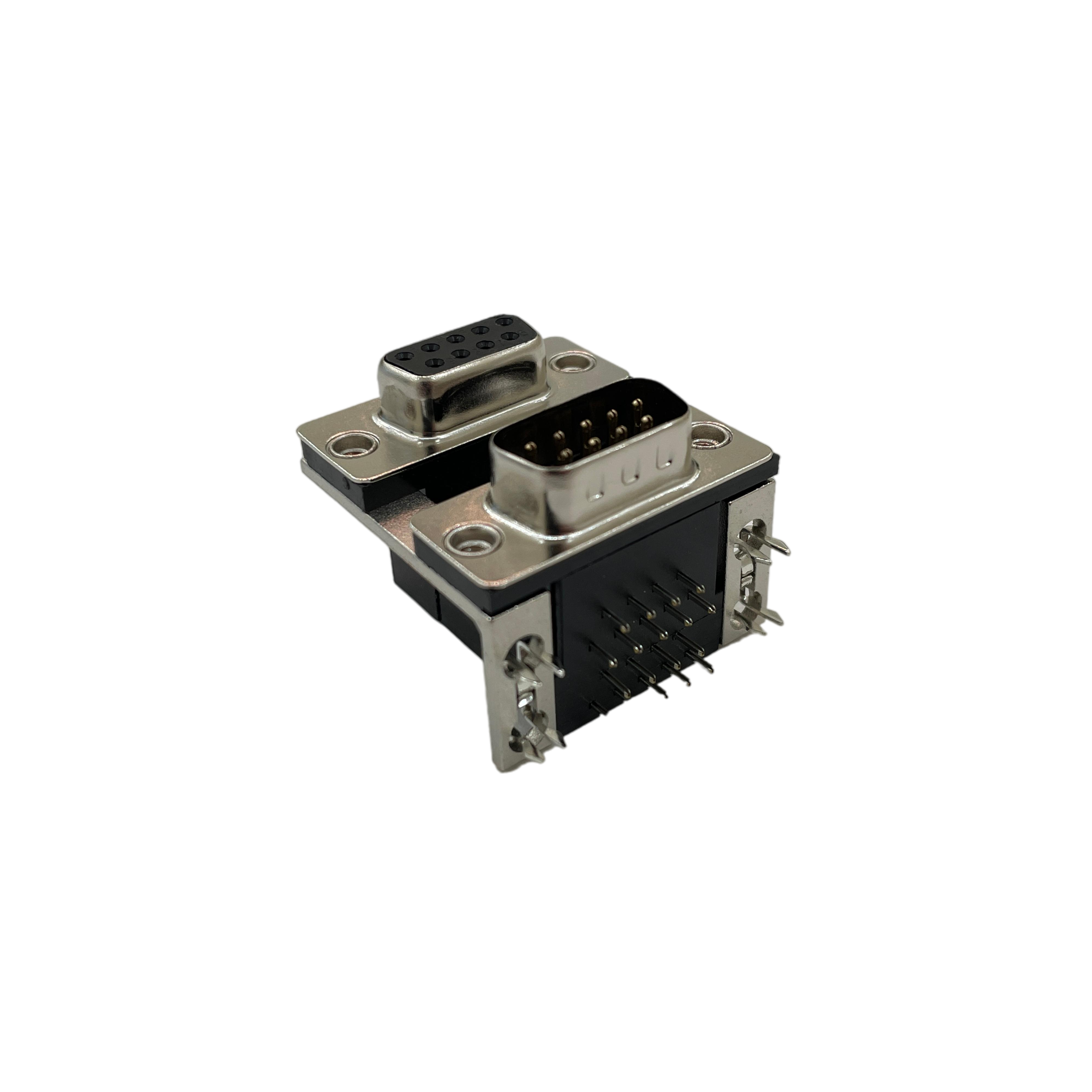 ADAM TECH-DPD-09-01-B3 Steckverbinder, D-Sub Conn D-Sub F/M 9/9 POS 1.38mm Solder RA Thru-Hole 18 Terminal 2 Port Tray