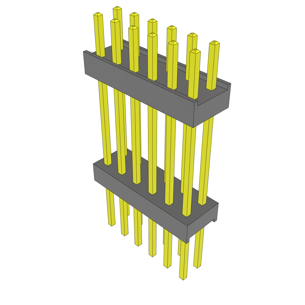 Samtec-ZW-06-20-L-D-670-300 Steckverbinderleisten und Leiterplattenbuchsen Conn Board Stacker HDR 12 POS 2.54mm Solder ST Top Entry Thru-Hole Bulk