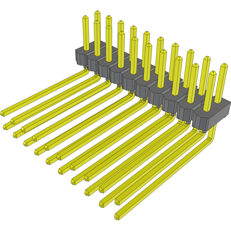 Samtec-TSW-110-12-G-D-RA Steckverbinderleisten und Leiterplattenbuchsen Conn Unshrouded Header HDR 20 POS 2.54mm Solder RA Side Entry Thru-Hole Bulk