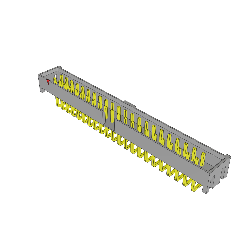 Samtec-STMM-122-02-L-D-RA Cabezales del conector y receptáculos PCB Conn Shrouded Header HDR 44 POS 2mm Solder RA Thru-Hole Tube
