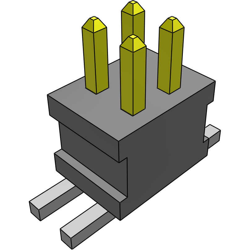 Samtec-FTSH-102-02-L-DV-TR Steckverbinderleisten und Leiterplattenbuchsen Conn Unshrouded Header HDR 4 POS 1.27mm Solder ST Top Entry SMD TIGER CLAW™ T/R