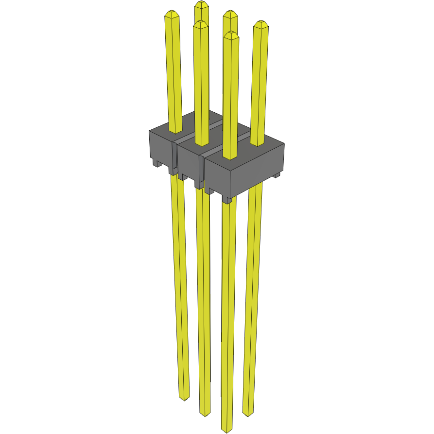 Samtec-TSW-103-29-S-D Steckverbinderleisten und Leiterplattenbuchsen Conn Unshrouded Header HDR 6 POS 2.54mm Solder ST Top Entry Thru-Hole Bulk
