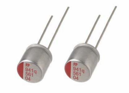 Nichicon-RE50G561MDN1PX Capacitor Aluminum Polymer Cap Aluminum Polymer 560uF 4VDC 20%( 8 X 8mm) Radial 5mm 0.005 Ohm 6.3A 2000h 105°C Tape