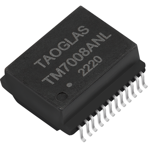 taoglas-TM7008ANL | LAN Transformers Telecom, Übertrager Telecom Transformer 1CT:1CT 24 Terminal Gull Wing SMD
