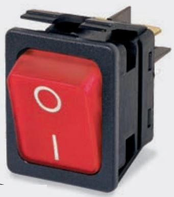 Bulgin Limited-C6053ALBG3-1197W-B Switch Rocker Switch Rocker ON OFF DPST Quick Connect Flat Rocker 20A 277VAC 1118.55VA