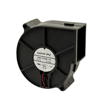 Same Sky (formerly CUI Devices)-CBM-7530CF-120-282-22 Blowers and Fans DC Blower Centrifugal Ball Bearing 12V 10.8V to 13.2V 6.59CFM 28.2dB 75.7 X 75.7 X 30mm PWM/Tachometer